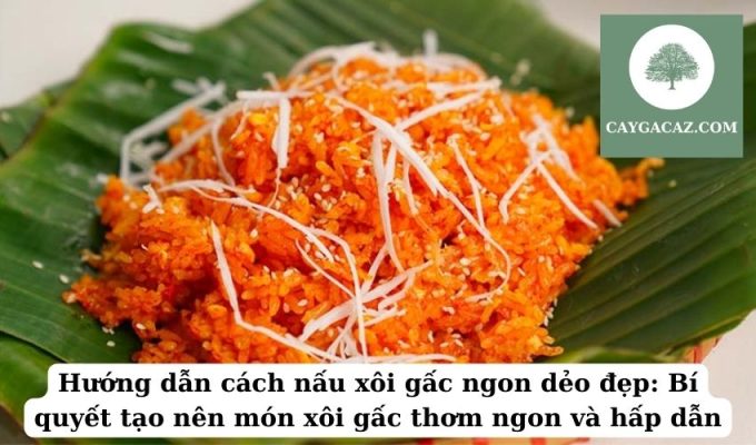 Hướng dẫn cách nấu xôi gấc ngon dẻo đẹp Bí quyết tạo nên món xôi gấc thơm ngon và hấp dẫn